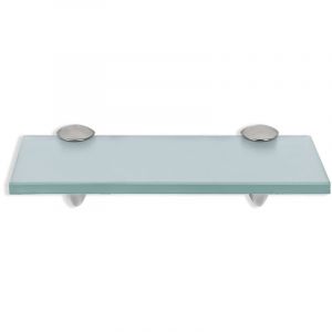 Vingo - swanew Étagère murale Verre,Tablette en verre de salle de bain 30 x 10 cm 8 mm Givré