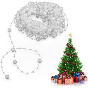 Bobine de fil de perles , Rouleau de guirlande de perles artificielles ,10 M Perles artificielles cha&icirc;ne Perles cha&icirc;ne Guirlande Ligne de p&ecirc;che Perle