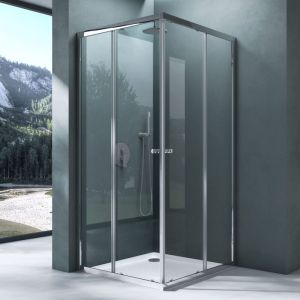 Mai&mai - Cabine de Douche 70X90cm Paroi de Douche Deux Portes Coulissantes Montage R&eacute;versible Verre Tremp&eacute; Transparent avec Rev&ecirc;tement Nano Easy
