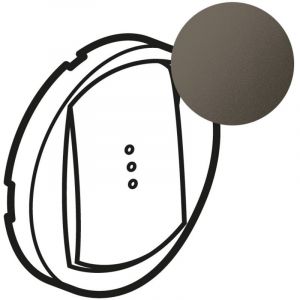 Enjoliveur graphite pour interrupteur temporis&eacute; ou inter + ventilation (067051 + 067423) C&eacute;liane Legrand 067936