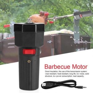 Barbecue Moteur Moteur de Barbecue BBQ Moteur &Eacute;lectrique Moteur Tourne Broche avec C&acirc;ble USB pour Ext&eacute;rieur Pique-Nique Cuisine