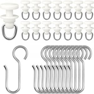 Crochets Pour Rails De Rideaux 100 Pi&egrave;ces Ensemble De Glisseurs Et Crochets M&eacute;talliques Pour Tringle Porte Fen&ecirc;tre Douche