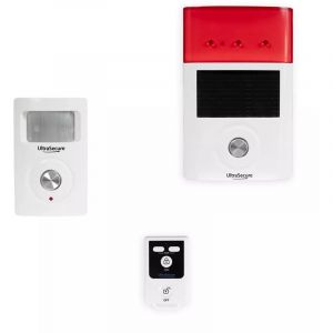 Kit autonome sans-fil : D&eacute;tecteur de mouvement sir&egrave;ne int&eacute;gr&eacute;e + sir&egrave;ne solaire ext&eacute;rieure + t&eacute;l&eacute;commande (gamme bt)