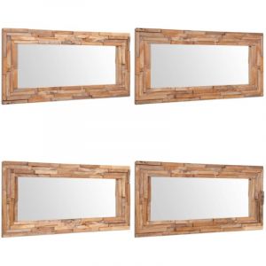 Vidaxl - Miroir d&eacute;coratif Teck 120x60 cm Rectangulaire - Miroir Deco - Miroir Design - Miroir Teck - Miroir Rectangulaire - Miroir Salon - Home &