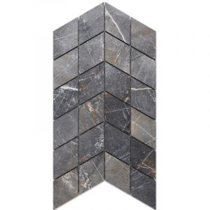 Mosaïque en grès sur maille pour salle de bain ou cuisine 17.2cm x 29.8cm - Mini diamond romb