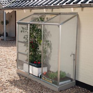 Serre adoss&eacute;e 1,30 m&sup2; en polycarbonate 4 mm - IDA 1300, Couleur Noir