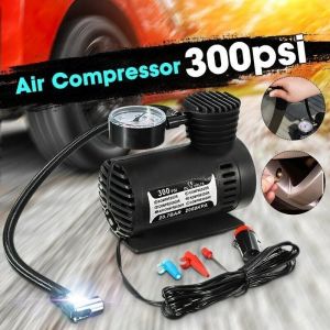 12V 300PSI voiture universelle mini pompe de gonflage &eacute;lectrique gonfleur d'air de pneu portable pompe de compresseur automatique pour voiture moto