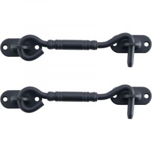 2 Pi&egrave;ces Crochet Fermeture Fen&ecirc;tre, Crochet de Porte, Support de Fen&ecirc;tre Silencieux, Verrou de Porte Interieure avec Vis de Montage, en Acier