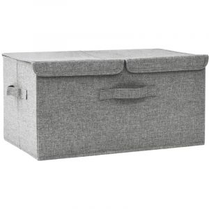 Inlife - Boîte de rangement Tissu 50x30x25 cm Gris