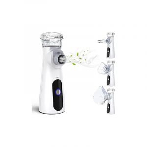 Ubeegol - Dispositif d'inhalation, inhalateur pour enfants et adultes, inhalateur pour bébé avec masque et embout, ultra silencieux 30 db, gobelet à