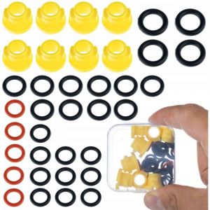 Rosfix Set Joints Toriques 37 Pi&egrave;ces &ndash; Bagues d'&Eacute;tanch&eacute;it&eacute; Durables Pour Pompes, Raccords, Pistons compatible avec nettoyeur haute pression K&auml;rcher