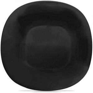 Assiette plate creuse en verre noir luna 265 cm