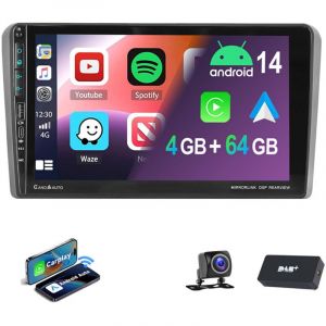 Essgoo - Pour Audi A3 S3 RS3 8P 8V 9' Carplay Android 14 Autoradio gps WiFi rds 1+32G dab cam