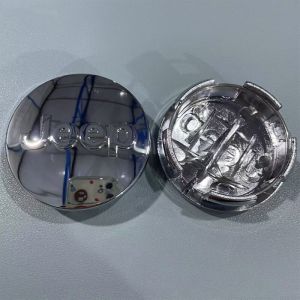 Cache-moyeu 64mm compatible Jeep Compass Cherokee Patriot &ndash; Capuchon centre de jante voiture, cache centre roue pour jantes auto, accessoire roue