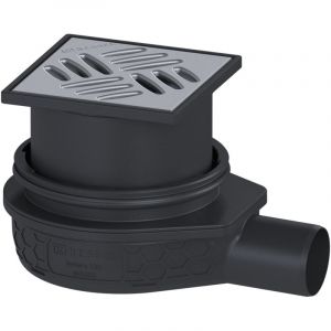 Kessel - Siphon de sol 'Ultraflach 79' DN50 horizontal, grille &agrave; fentes
