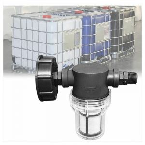 Aafgvc - Robinet Raccord Cuve 1000 l, Articulation de u de Jardin pour Collecteurs d'eau de Pluie avec Fonction de Filtre,S60x6 Adaptateur De