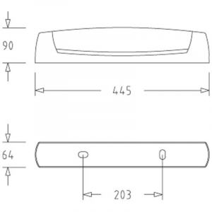 L'ebenoid - Réglette salle de bain eo S19 sans source lumineuse ssl avec interrupteur blanc l'ébénoïd 055213