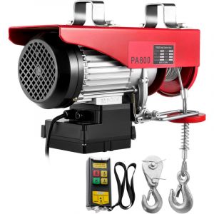 Mophorn Treuil &agrave; c&acirc;ble &eacute;lectrique avec t&eacute;l&eacute;commande sans fil, palan &eacute;lectrique 400/800 kg, treuil &eacute;lectrique 1450 W 900/1800 lb treuil &agrave; t&eacute;l&eacute;commande