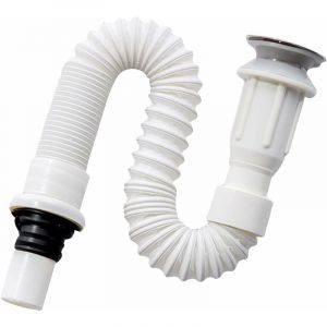 Alovez - siphon lavabo, siphon gain de place, flexible evacuation lavabo, Bonde pour lavabo, extensible de