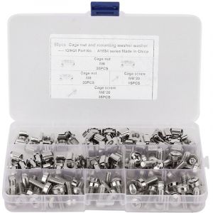 Vis de Support D'armoire R&eacute;seau M6x20, &eacute;crous &agrave; Cage M6, &eacute;crou &agrave; Vis Captif pour Armoires R&eacute;seau, Navires et Camions.