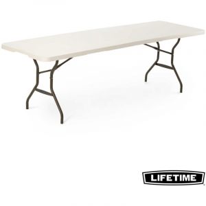 Lifetime - Table Rectangulaire Valise Pliante en deux (244 x 76 cm)