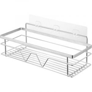 Etag&egrave;re Douche Adhesive Serviteur de Douche sans Percage Acier Inoxydable Rangement Salle de Bain Panier avec Crochet pour Toilette Cuisine Pas de