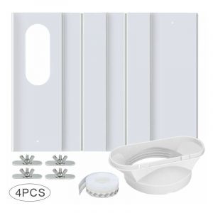 KZQ - jamais UTILISÉ]Kit de Fenêtre pour Climatiseur Portable, avec Coupleur Universel Panneau en pvc Renforcé Réglable Joint de Fenêtre Kit