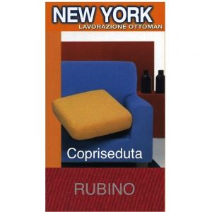 Housse d'assise New York Rubino Canapé - Tissu stretch côtelé anti-boulochage - Fabriqué en Italie 2 places couvre cm. 120x60