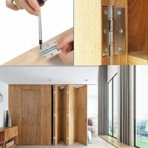 10 pièces charnière de porte charnière en acier inoxydable charnière invisible charnière plate porte armoire/petites