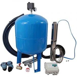Kit Forage Complet Avec Pompe Orlando 230v 4'' 1.1kw + Surpresseur + S&eacute;curit&eacute; Manque D'eau