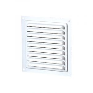 Winflex Ventilation - Grille a&eacute;ration carr&eacute;e 200mm 117cm2 - Alu blanc - Winflex