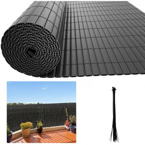 SWANEW Canisse en PVC Canisse PVC pour jardin balcon terrasse. Balcon cl&ocirc;ture brise-vent Gris 160 x 1000cm