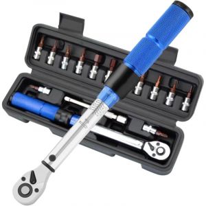 15 Pcs Cle Dynamometrique, 1/4" Clef Dynamometrique, Rotation &agrave; 360&deg; Coffret Cliquet, Poign&eacute;e Ergonomique Cl&eacute;s Conception Antid&eacute;rapante pour V&eacute;lo,