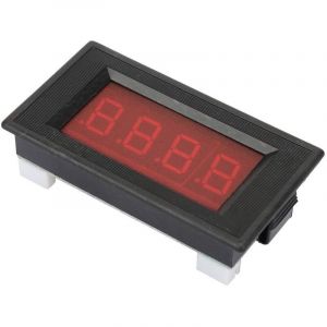 Voltmètre dc numérique, voltmètre rouge foncé, simple pour voltmètre numérique de bâtiment industriel, alliage d'aluminium de courant de tension