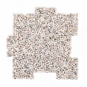 Decoon - Mosaïque Romaine - Marbre & Pierre - Mix Blanc Beige Vert - 30 x 30 cm