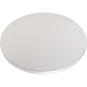 Plateau rond en stratifi&eacute; gris, diam&egrave;tre 50 cm, pour bureau, table, table basse
