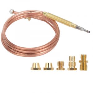 Thermocouple &agrave; gaz Universel, sonde de thermocouple de br&ucirc;leur &agrave; gaz Chauffant &agrave; Filetage 900mm pour Accessoires de Barbecue de chemin&eacute;e--