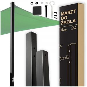 M&acirc;t pour voile d'ombrage de jardin, hauteur r&eacute;glable 240 cm