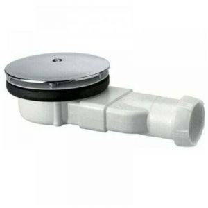 Bonde de douche extra-plate d&ocirc;me abs 30720138, blanc