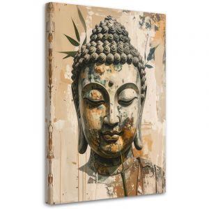 Tableau d&eacute;co Bouddha Zen Spa Bambou oriental 40x60