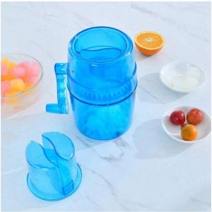 Broyeur à glace domestique, machine à glace pilée, machine à glace pilée, machine à cône de neige pour enfants et adultes, bleu 1 pièce