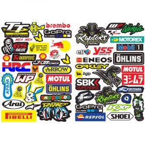 2 Feuilles Autocollant Voiture Moto Humour Casque Stickers Tuning Velo Personnalis&eacute; Sport Motocross Convient Aux Motos, V&eacute;los de Course, Bicyclettes,
