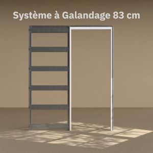 Syst&egrave;me &agrave; galandage avec Finition - Pour porte 83 cm
