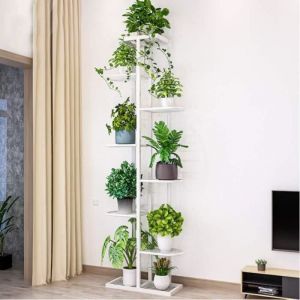 ZZBIQS M&eacute;tal &Eacute;tag&egrave;re &agrave; Fleurs, Porte Plantes Fer Forg&eacute;, Etagere Plante Ext&eacute;rieur Int&eacute;rieur de 8 Niveaux, Id&eacute;al pour Maison [8]