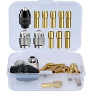 Dremel Lot de 11 Mandrins de Per&ccedil;age, Mandrin Dremel 4486, Pinces de Serrage 4485, T&ecirc;tes de Serrage en Laiton &agrave; Changement Rapide pour Dremel 4000,