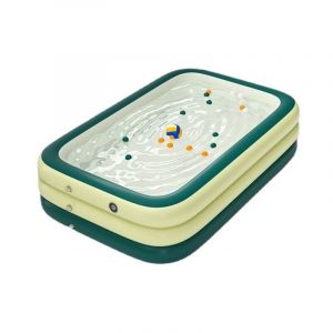 Piscine Gonflable familiale pour Enfants et Adultes - Piscine de Jardin familiale - 1.5m - Trous de drainage - Rosvola