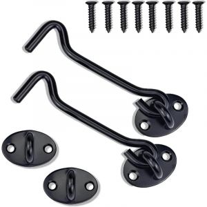 Crochet Porte, Loquet Porte, 2 Pi&egrave;ce Fermeture Porte, Crochet Fermeture Porte, 8 Pouce Crochet Contrevent Postuler &agrave; Fen&ecirc;tres Portes Drange Portes