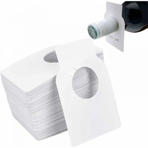 500 Pieces White) Etiquettes r&eacute;utilisables pour bouteilles de vin Etiquettes cadeaux en poly&eacute;thyl&egrave;ne vierges Etiquettes pour bouteilles de vin et