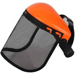 Casque de sécurité en Maille, Chapeau de Casque de sécurité avec visière en Maille intégrale pour la Protection forestière de débroussailleuse