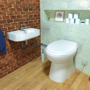 Aquacompact Silence + - WC broyeur intégré avec option lave-mains - Fabrication Française
